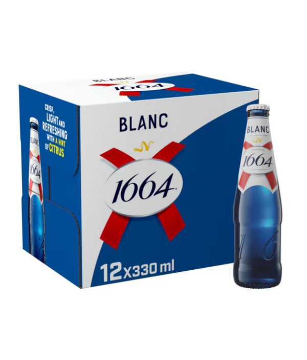 Buy 1664 Blanc Premium Lager Beer Bottle 12x330ml